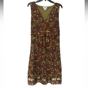 Motherhood Maternity Purple Green Sleeveless V-Neck Sundress - Size L